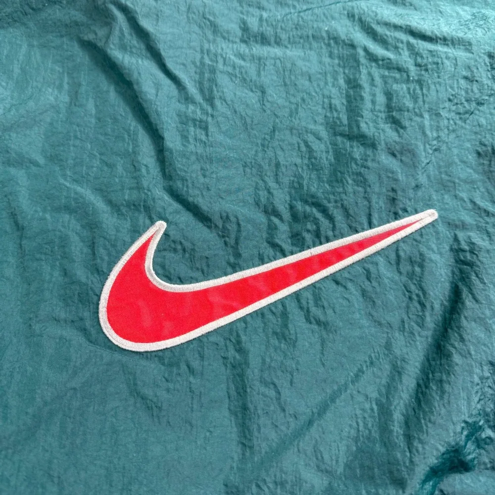Nike Quilted Jacket Coat Mens XXL Green Hooded Full Zip Vintage Streetwear 90s